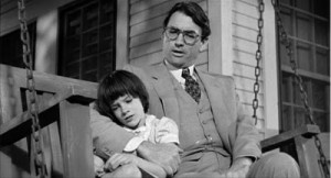 Atticus Finch and Scout from To Kill A Mockingbird